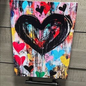Colorful Heart Canvas Art